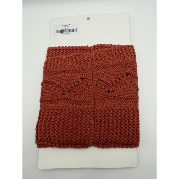 Grace & Lace Original Boot Cuffs-Cabled Cuff-Rust-New - Picture 2 of 2
